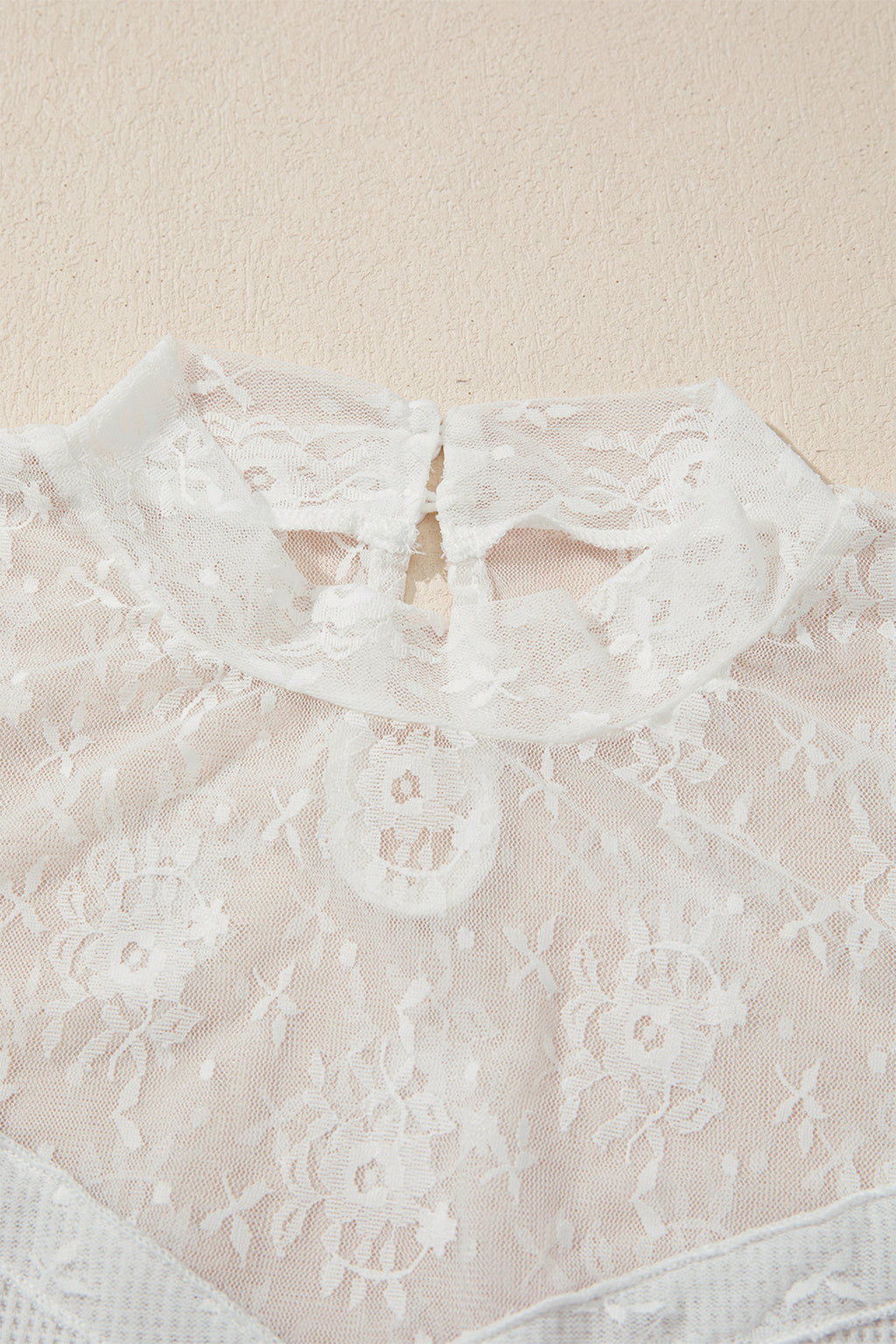Jet Stream Lace Mesh Long Sleeve Top