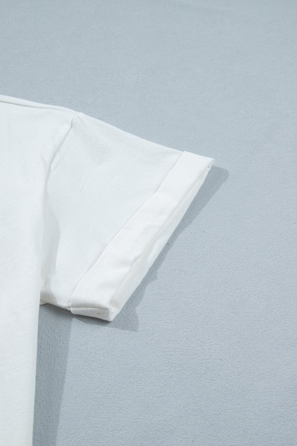White Asymmetric Lace Hem Patchwork Tee