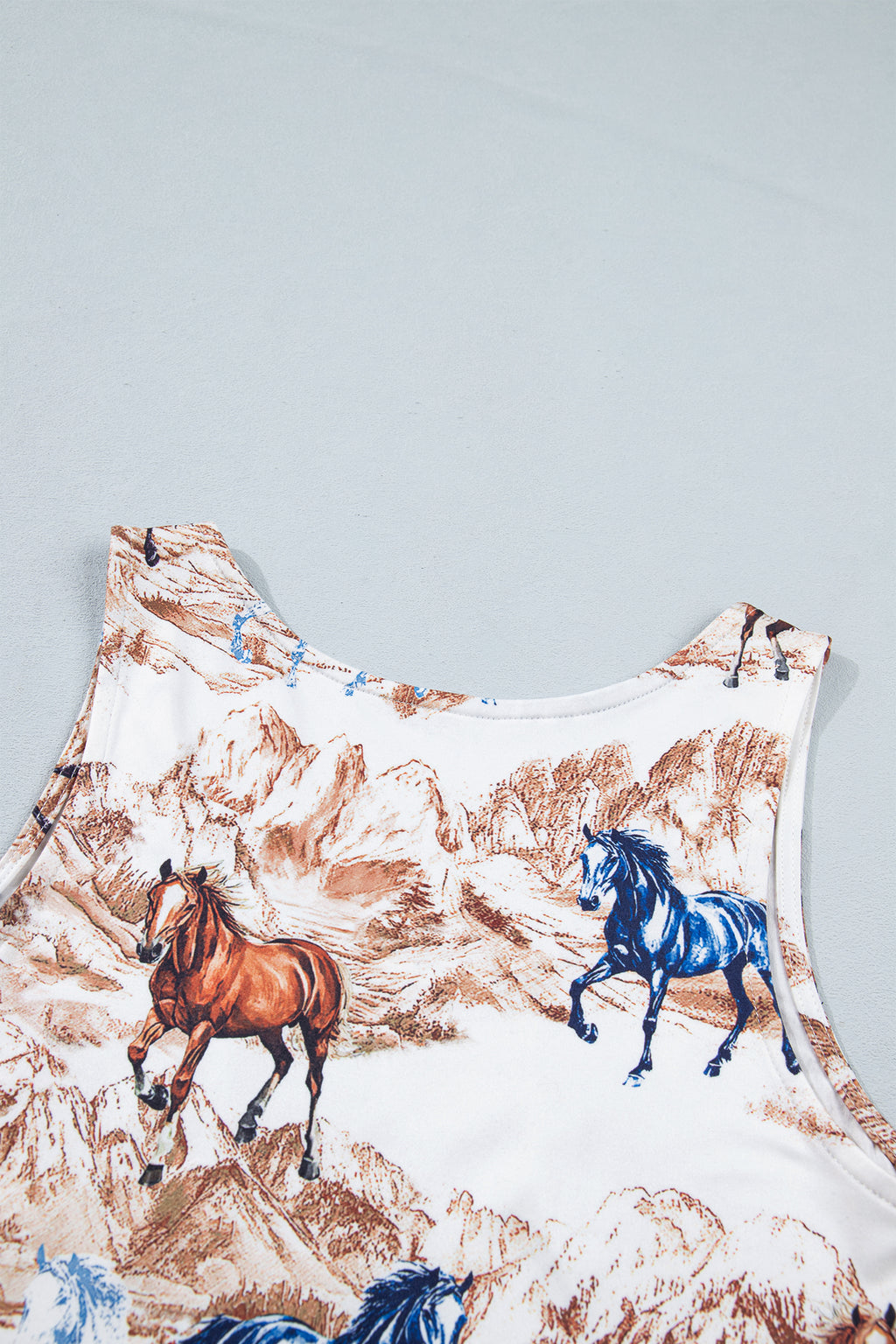 Brown Horse Hat Western Slim Tank Top